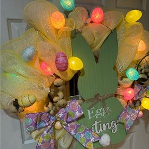 Easter bunny wreath 20x20